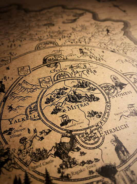 Attack on Titan World Map, Paradis Island Poster