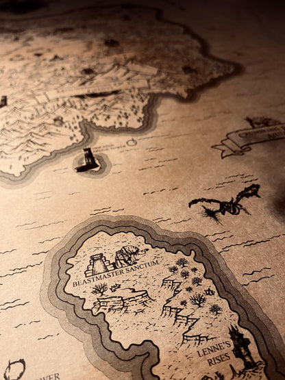 Speculative Elden Ring World Map, Lands Between Poster