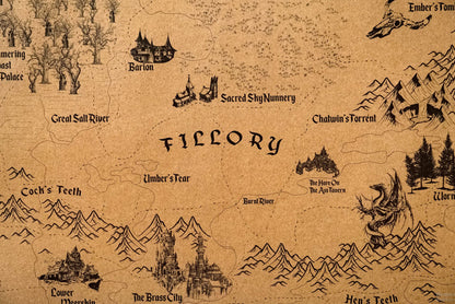 Fillory Further Map, Lev Grossman's The Magicians World Map
