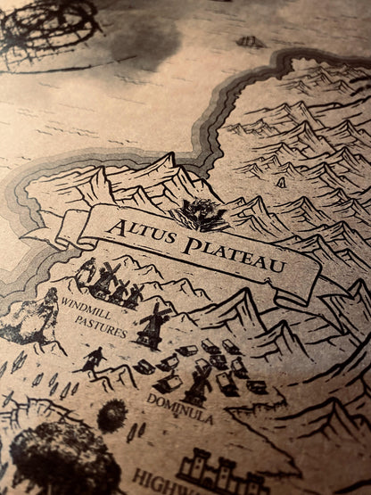 Speculative Elden Ring World Map, Lands Between Poster