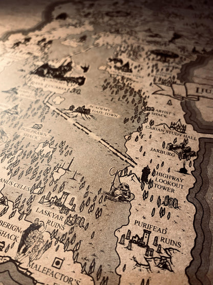 Speculative Elden Ring World Map, Lands Between Poster