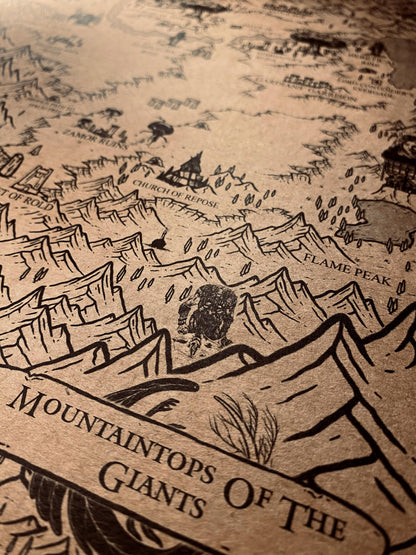 Speculative Elden Ring World Map, Lands Between Poster