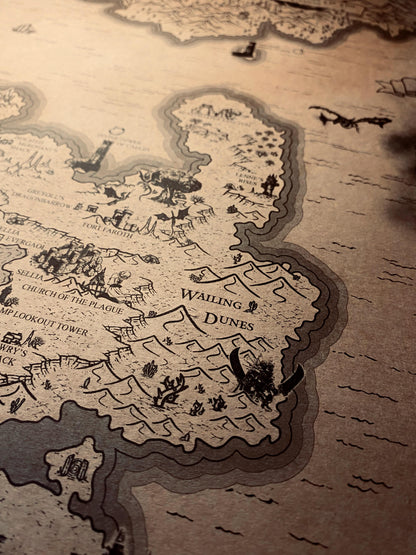 Speculative Elden Ring World Map, Lands Between Poster