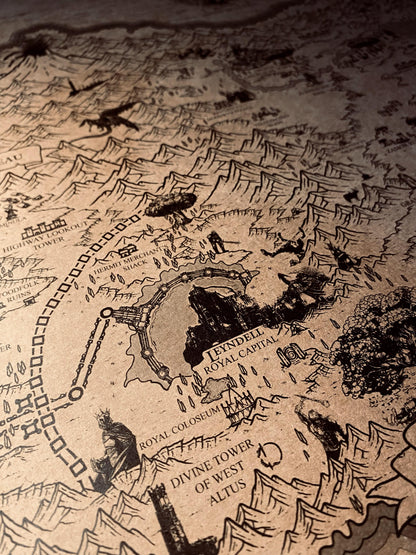 Speculative Elden Ring World Map, Lands Between Poster