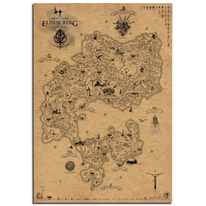 Speculative Elden Ring World Map, Lands Between Poster