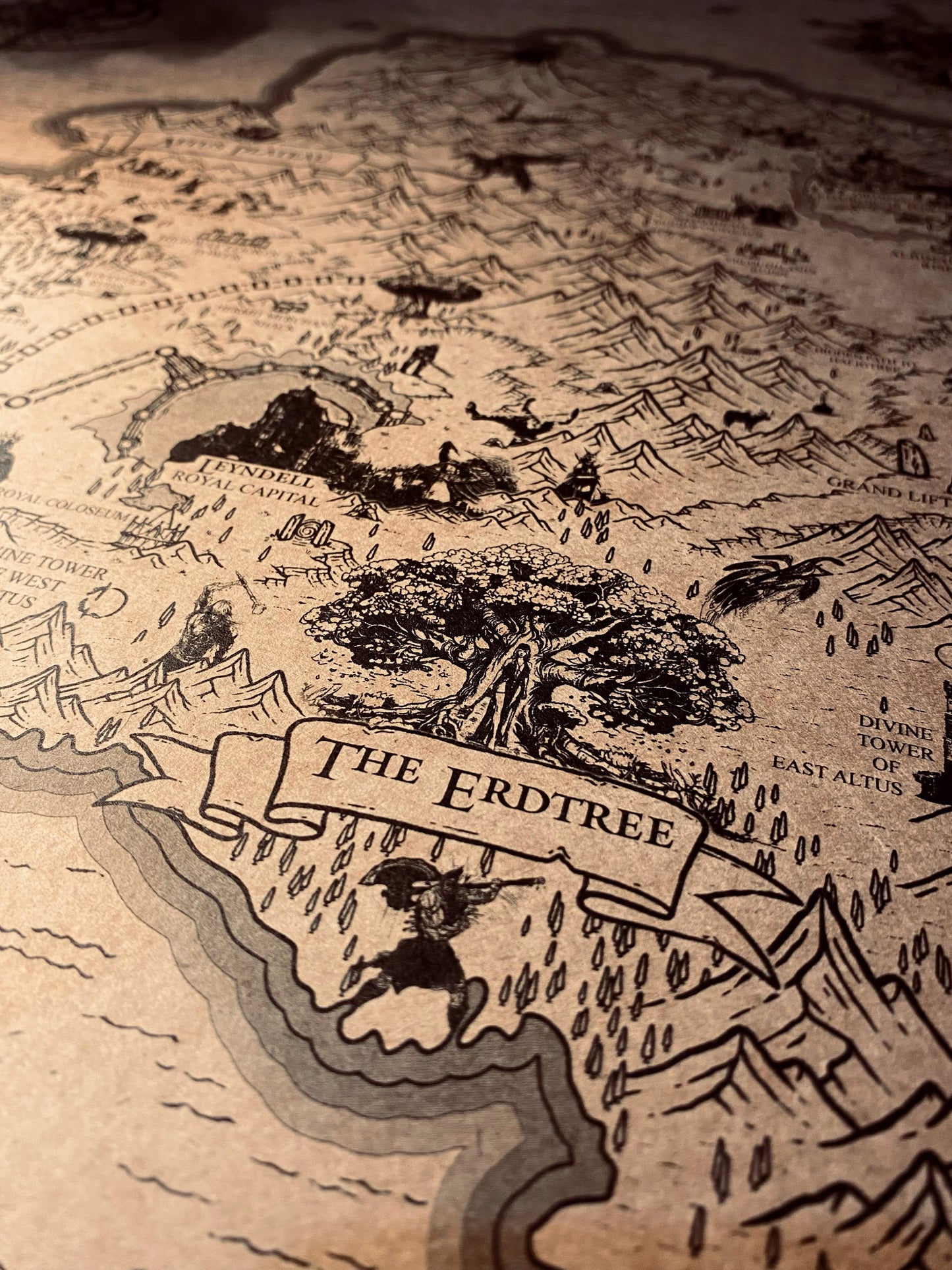 Speculative Elden Ring World Map, Lands Between Poster