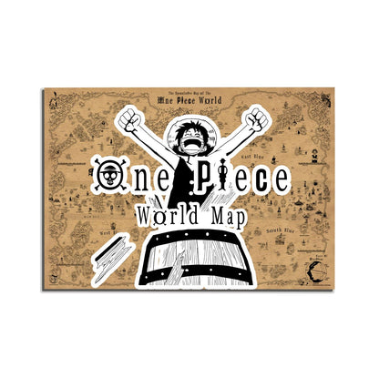 Carte du monde One Piece, Affiche de Monkey D Luffy