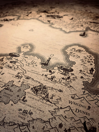 Speculative Elden Ring World Map, Lands Between Poster