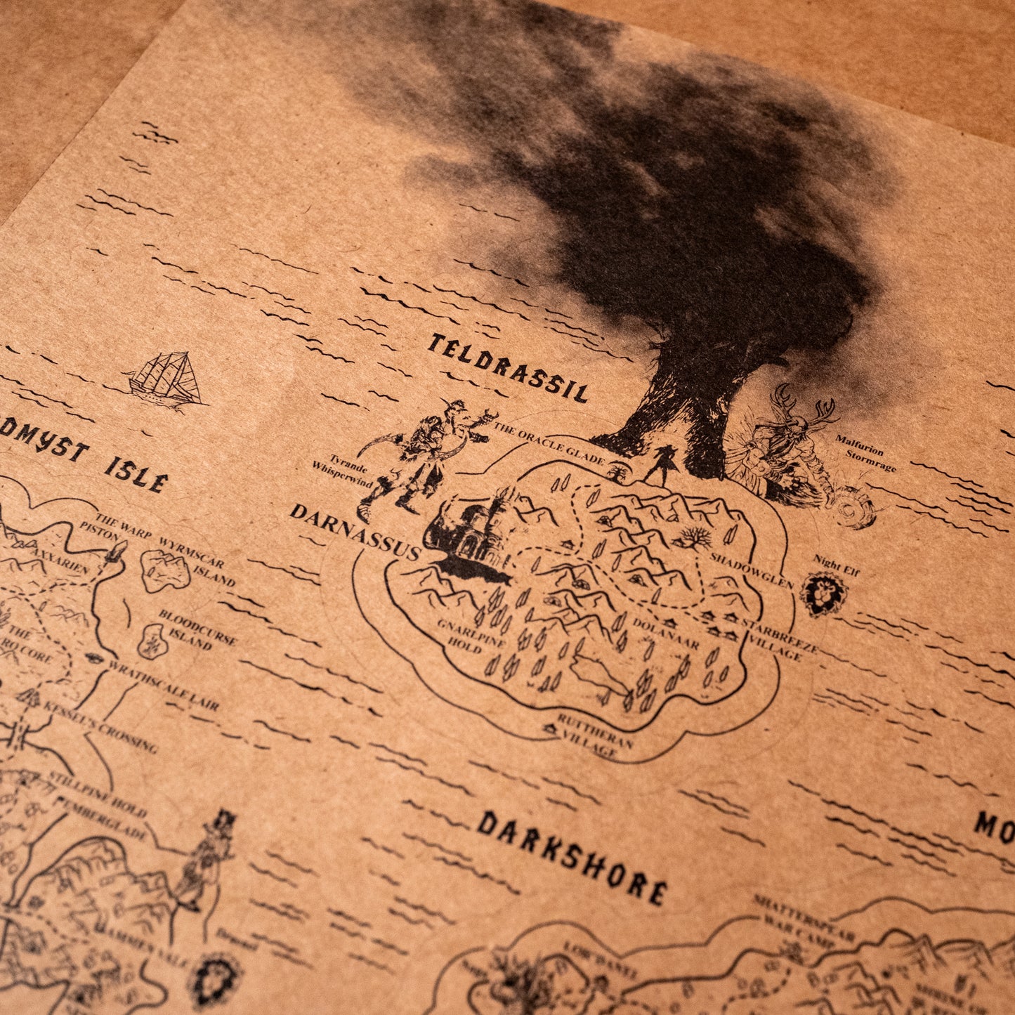 World of Warcraft Azeroth Map, Kalimdor, Eastern Kingdoms