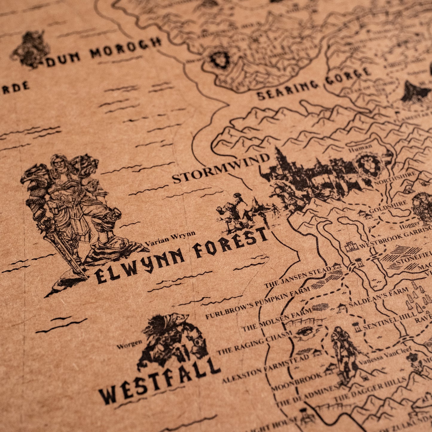 World of Warcraft Azeroth Map, Kalimdor, Eastern Kingdoms