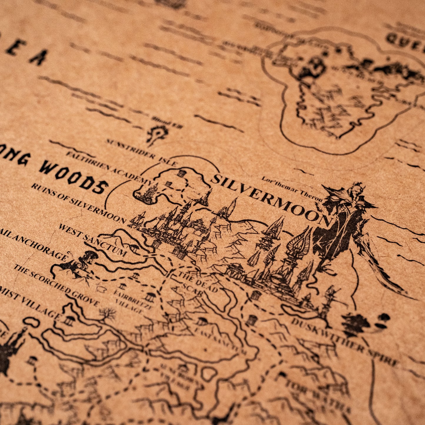 World of Warcraft Azeroth Map, Kalimdor, Eastern Kingdoms