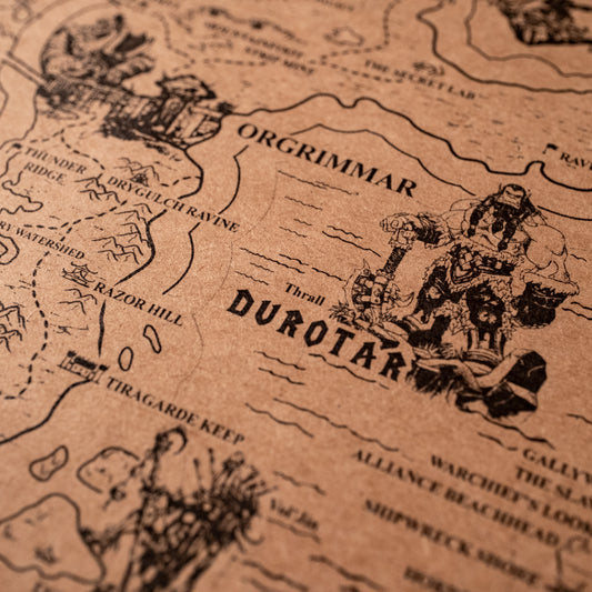 World of Warcraft Azeroth Map, Kalimdor, Eastern Kingdoms