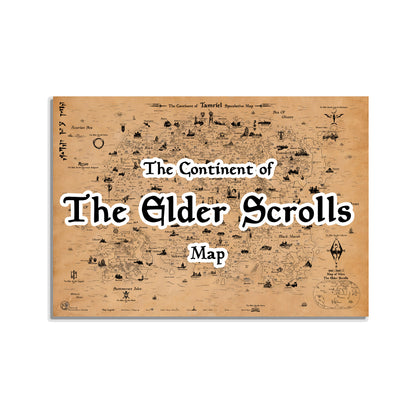 The Elder Scroll World Map, Tamriel Continent and Nirn Map