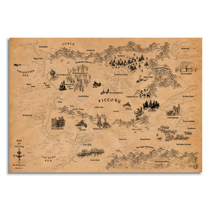Fillory Further Map, Lev Grossman's The Magicians World Map