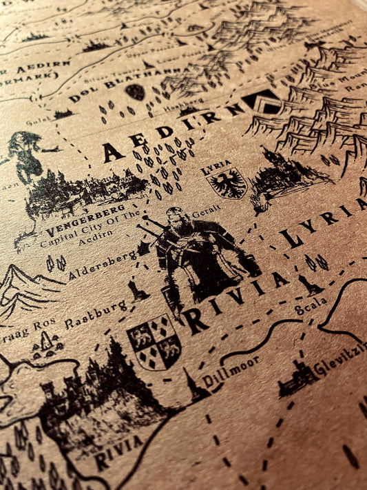 Northern Kingdoms & Witcher Continent World Map