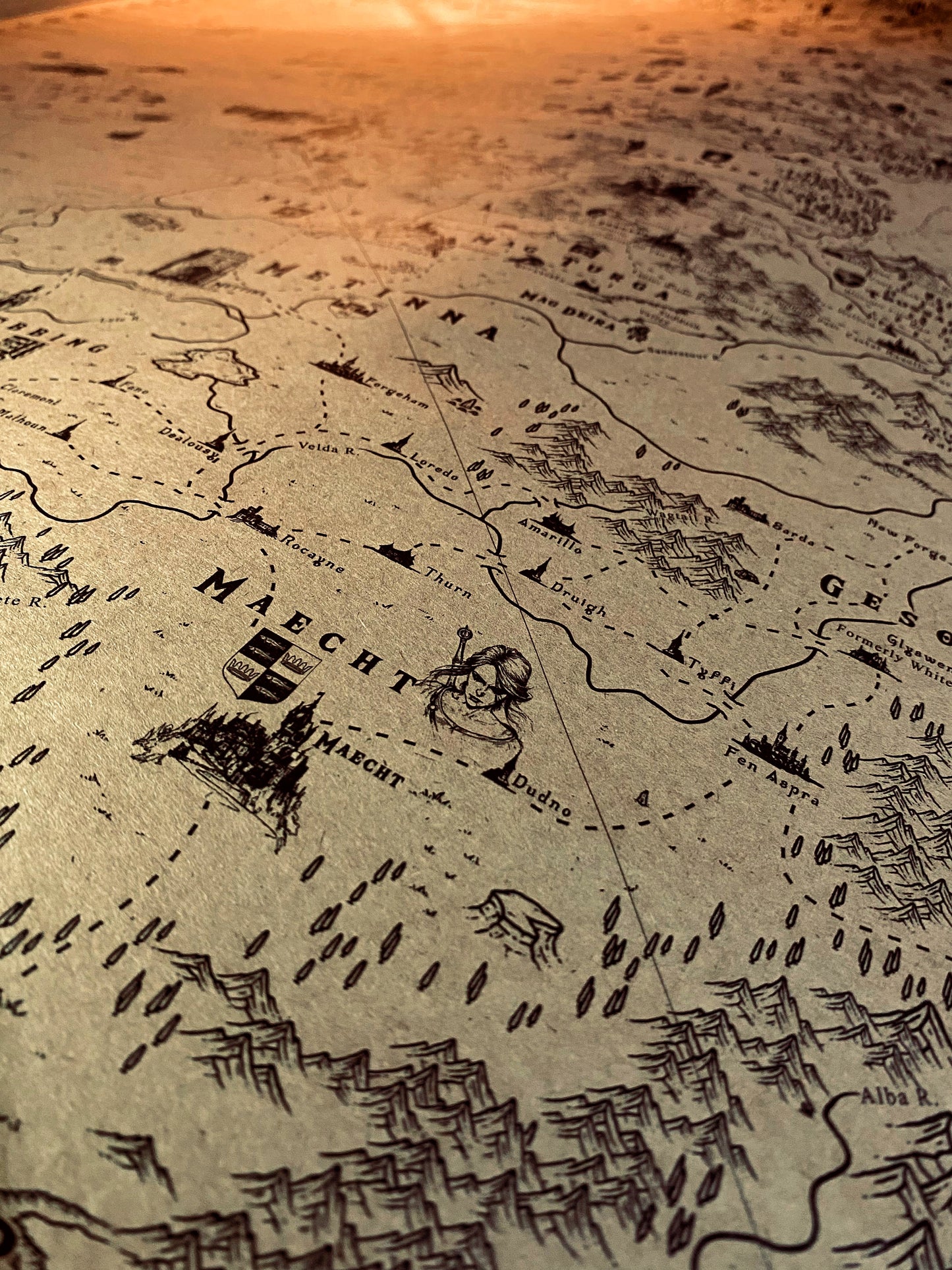 Mapa del mundo de los Reinos del Norte y el Continente del Brujo