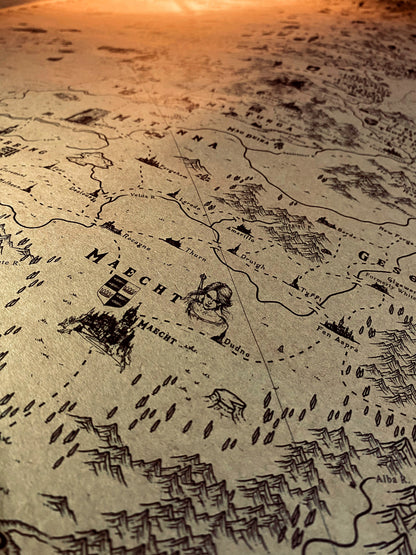 Mapa del mundo de los Reinos del Norte y el Continente del Brujo
