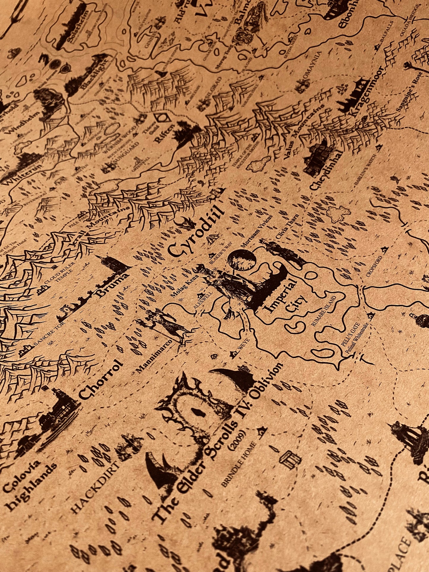 The Elder Scroll World Map, Tamriel Continent and Nirn Map