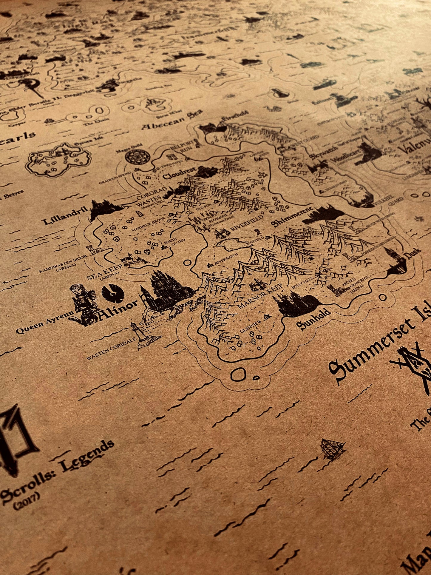 The Elder Scroll World Map, Tamriel Continent and Nirn Map