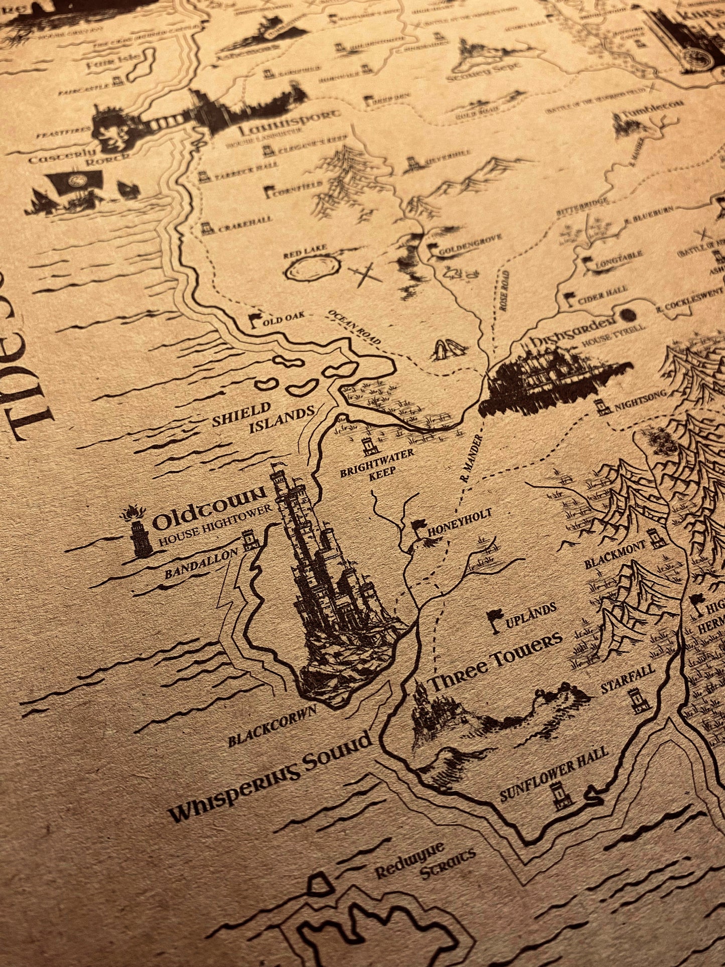 Game Of Thrones The Known World Map, ASOIAF Universe Westeros and Essos Map