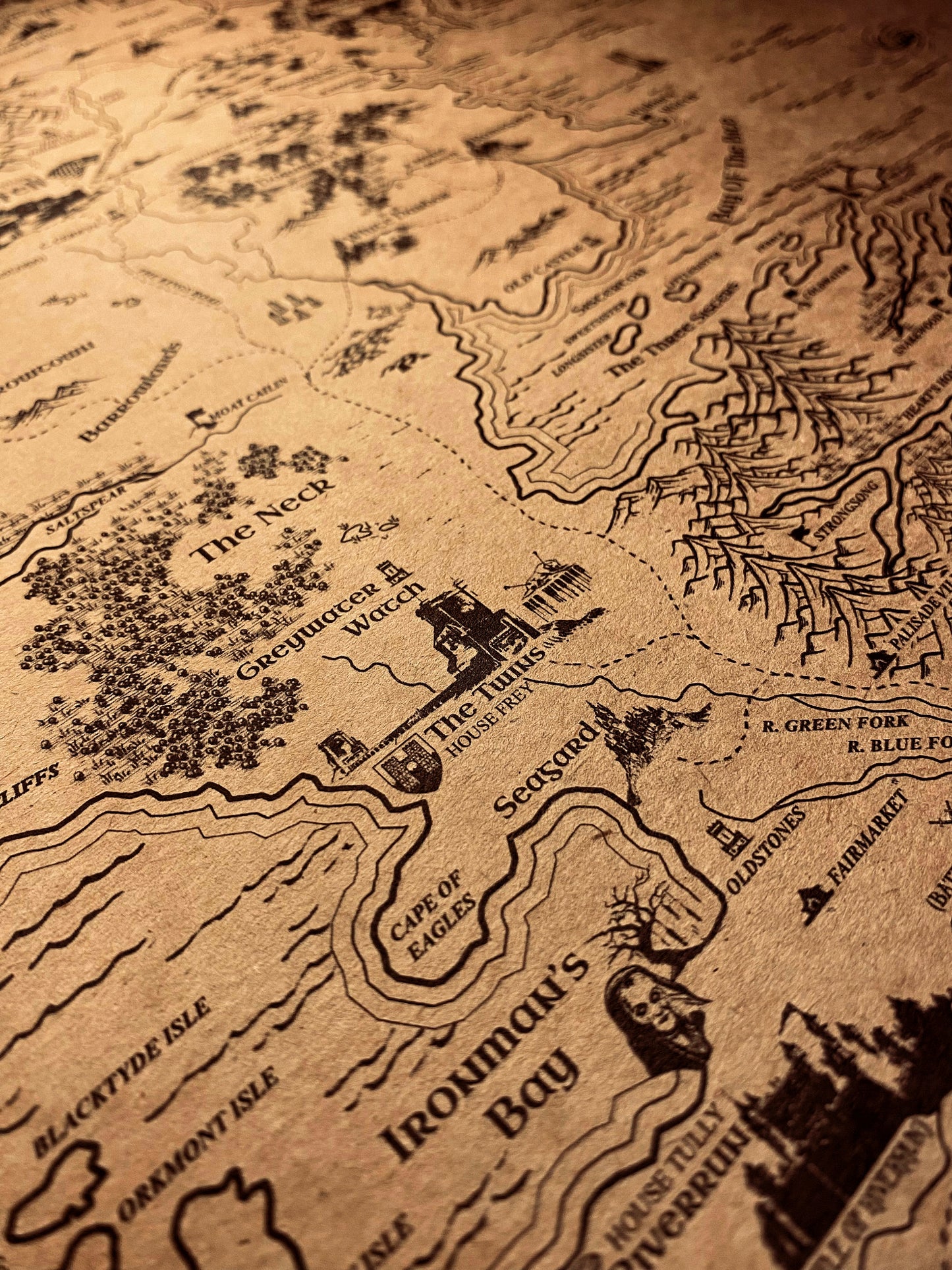 Game Of Thrones The Known World Map, ASOIAF Universe Westeros and Essos Map