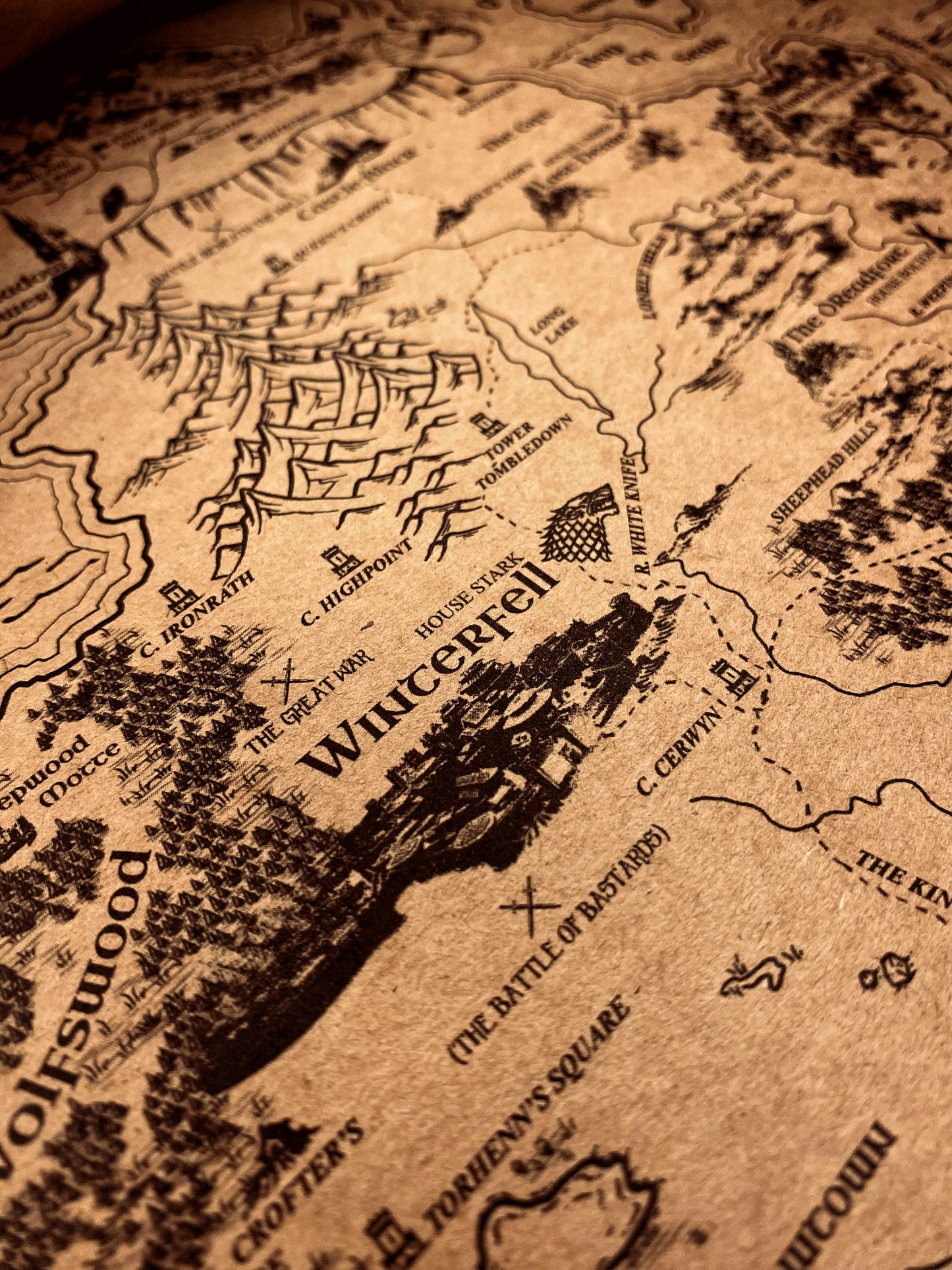 Game Of Thrones The Known World Map, ASOIAF Universe Westeros and Essos Map
