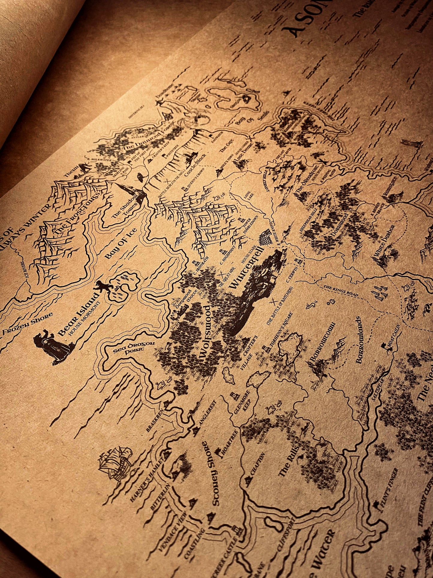 Game Of Thrones The Known World Map, ASOIAF Universe Westeros and Essos Map
