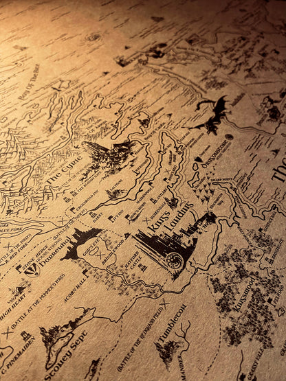 Game Of Thrones The Known World Map, ASOIAF Universe Westeros and Essos Map