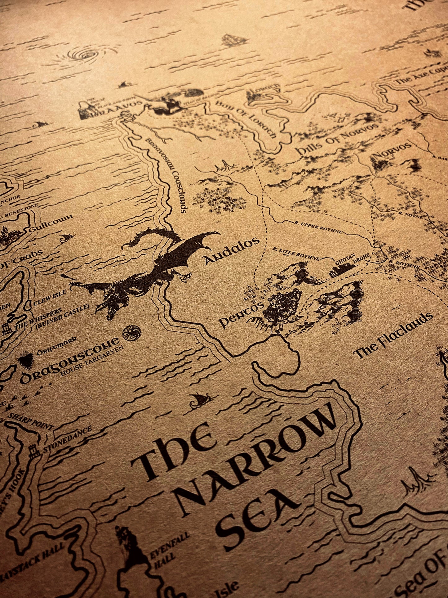 Game Of Thrones The Known World Map, ASOIAF Universe Westeros and Essos Map