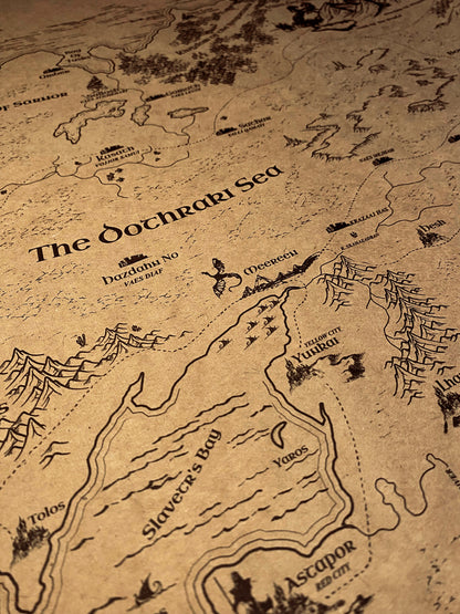 Game Of Thrones The Known World Map, ASOIAF Universe Westeros and Essos Map