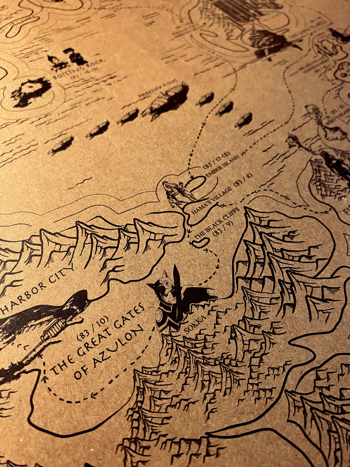 Avatar Le dernier maître de l'air : Carte du monde spéculative