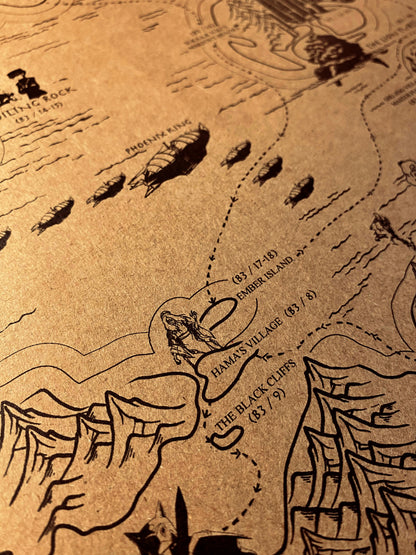 Avatar Le dernier maître de l'air : Carte du monde spéculative