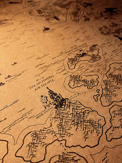 Avatar Le dernier maître de l'air : Carte du monde spéculative