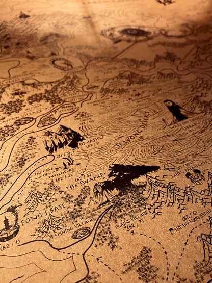 Avatar Le dernier maître de l'air : Carte du monde spéculative