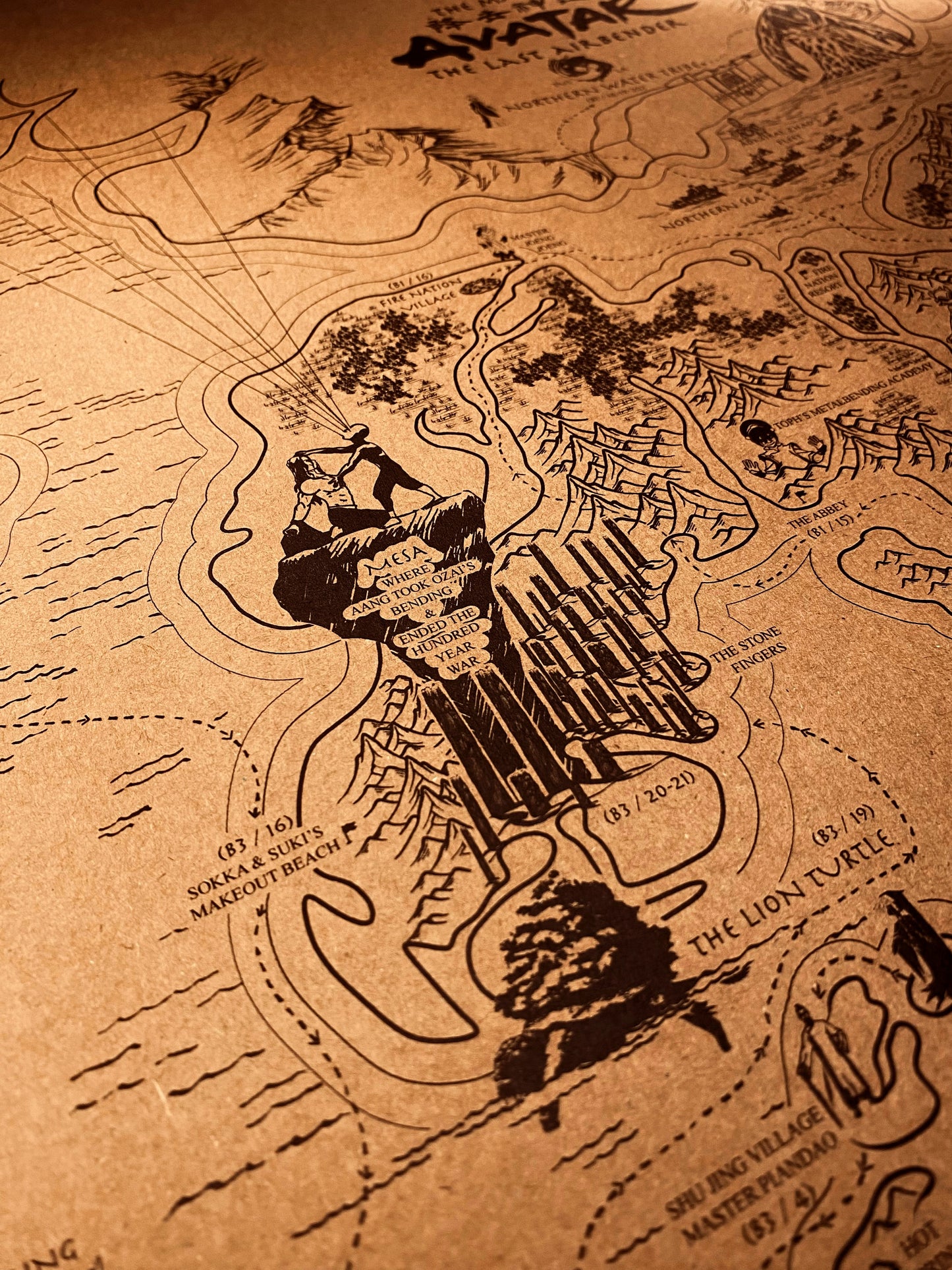 Avatar Le dernier maître de l'air : Carte du monde spéculative