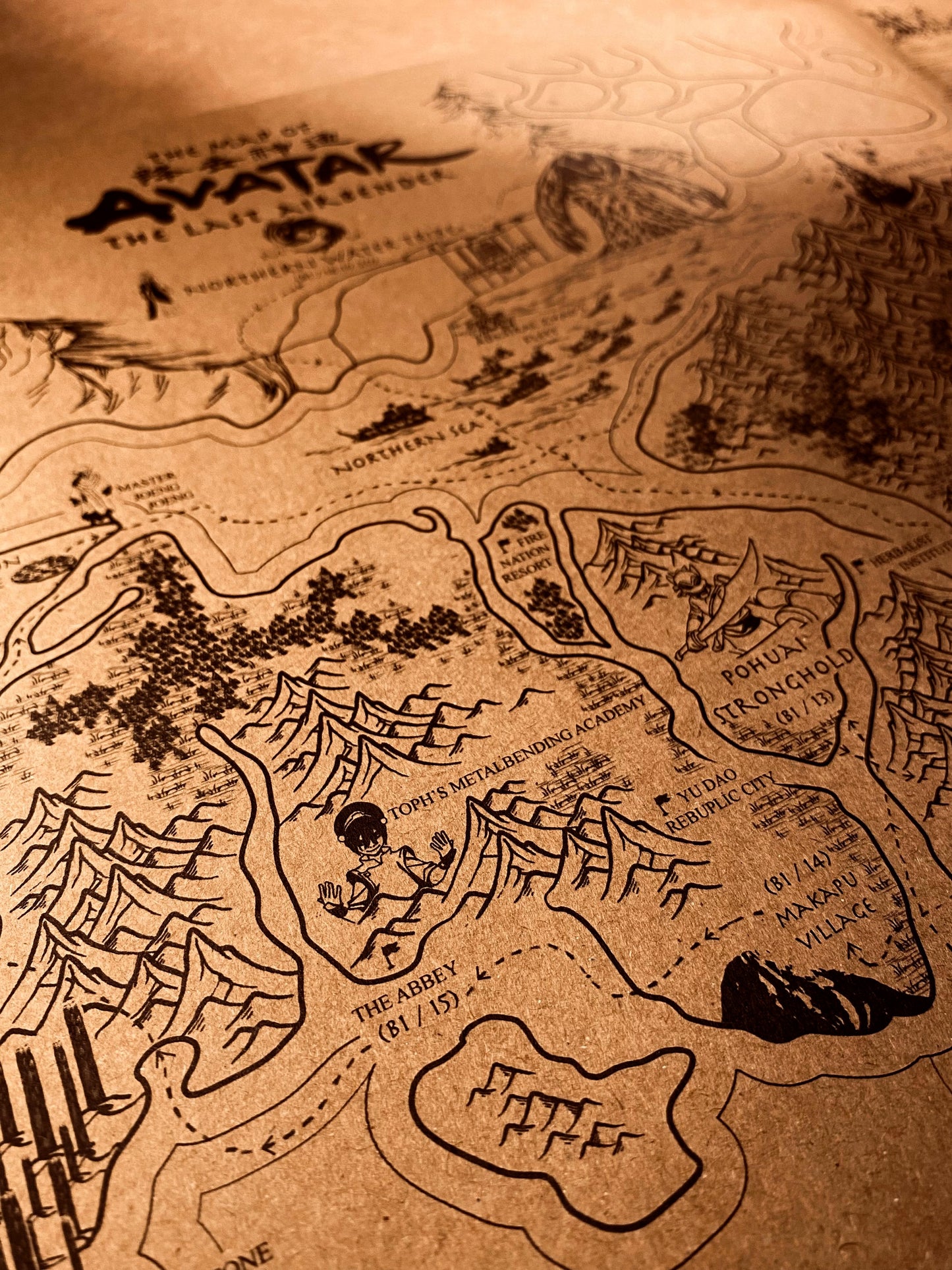 Avatar Le dernier maître de l'air : Carte du monde spéculative