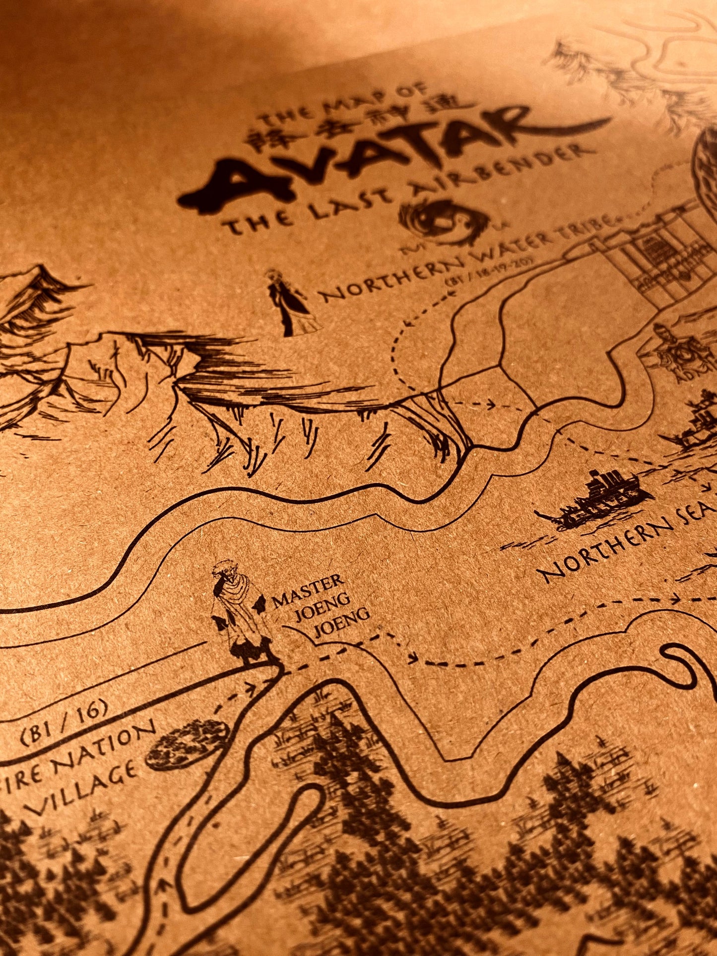 Avatar Le dernier maître de l'air : Carte du monde spéculative