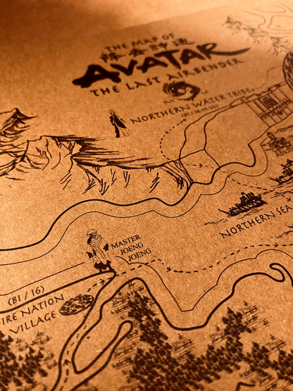 Avatar Le dernier maître de l'air : Carte du monde spéculative