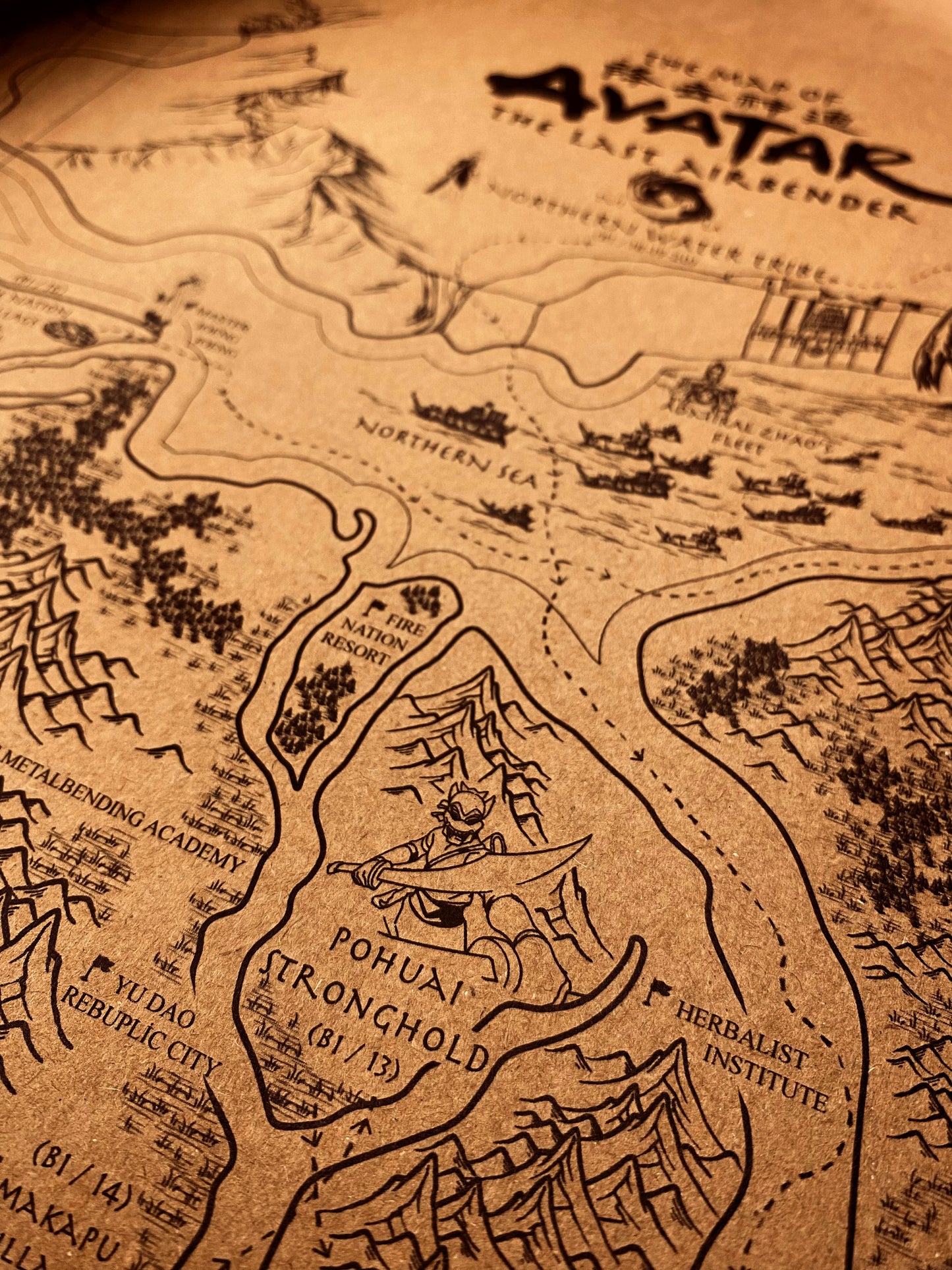 Avatar Le dernier maître de l'air : Carte du monde spéculative