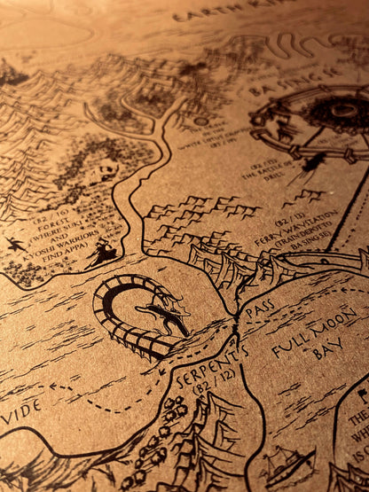 Avatar Le dernier maître de l'air : Carte du monde spéculative