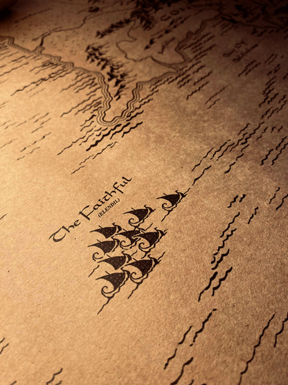 Tolkien Universe Map, Middle Earth, Beleriand and Numenore Map