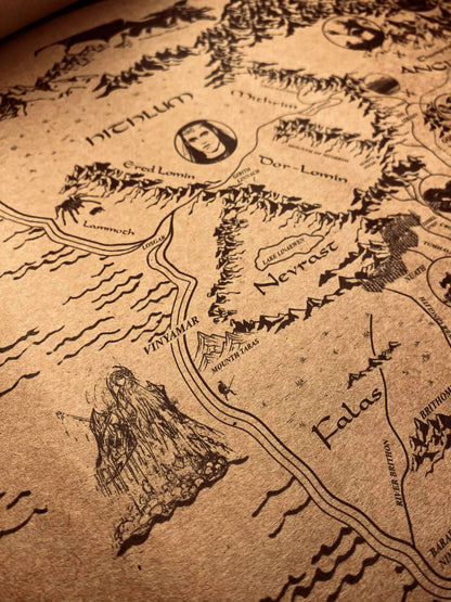 Tolkien Universe Map, Middle Earth, Beleriand and Numenore Map