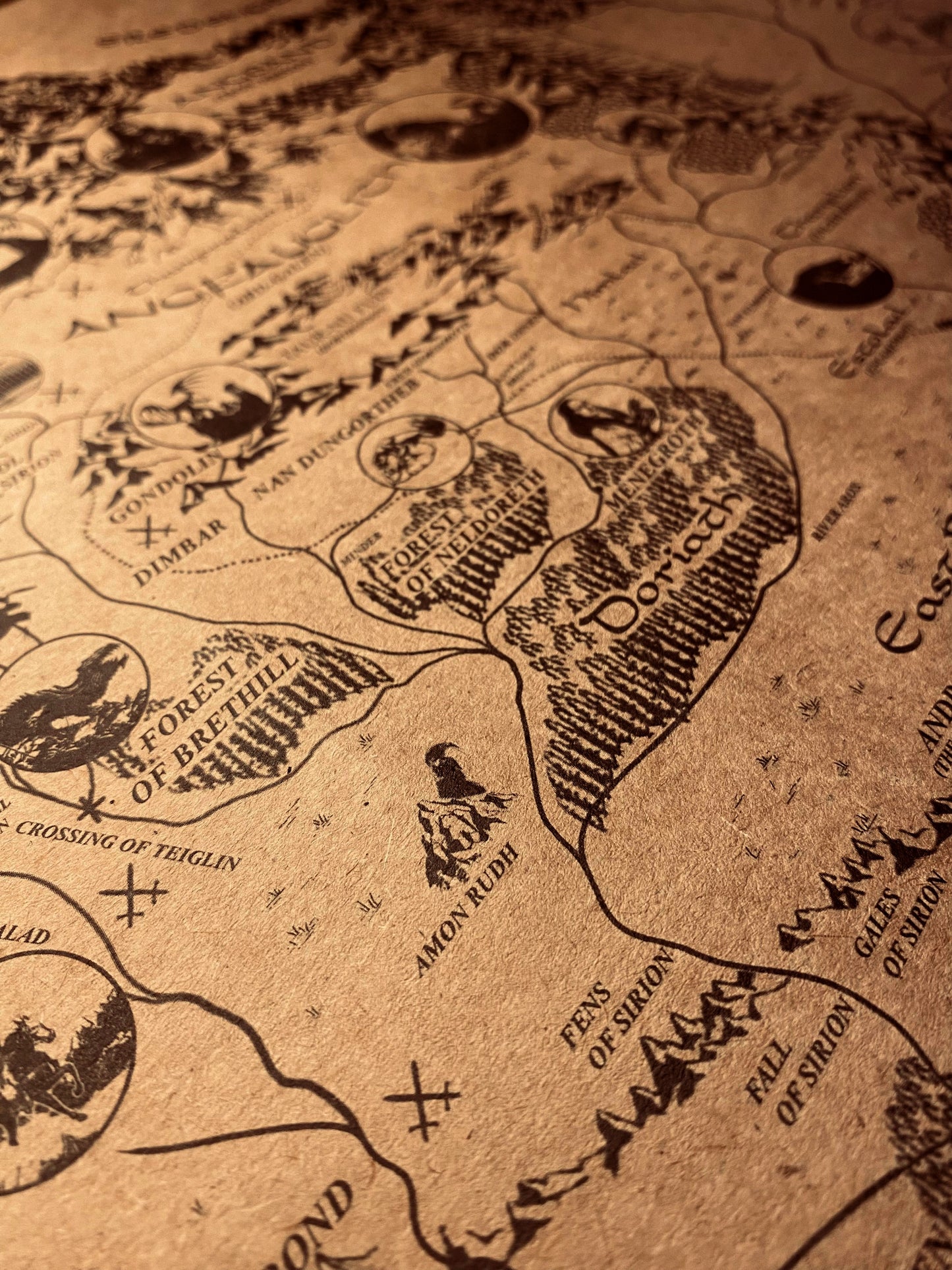 Tolkien Universe Map, Middle Earth, Beleriand and Numenore Map