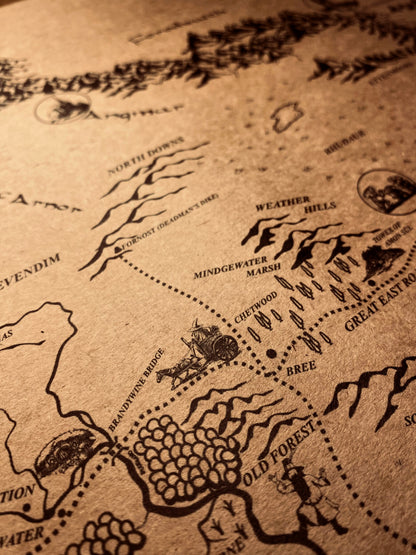 Tolkien Universe Map, Middle Earth, Beleriand and Numenore Map