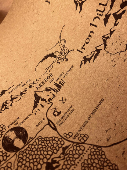 Tolkien Universe Map, Middle Earth, Beleriand and Numenore Map