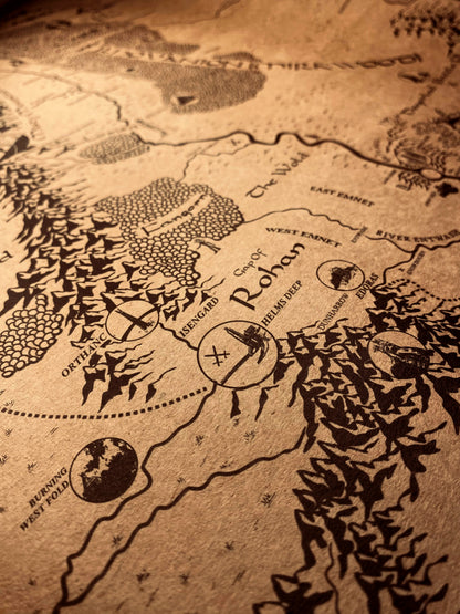 Tolkien Universe Map, Middle Earth, Beleriand and Numenore Map