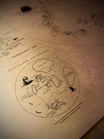 The Planet of Arrakis, Frank Herbert's Dune Universe Map