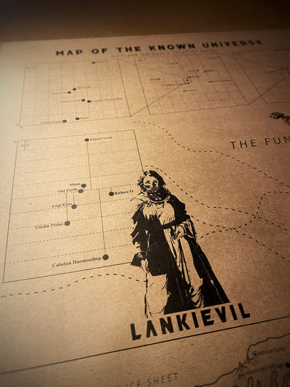 The Planet of Arrakis, Frank Herbert's Dune Universe Map