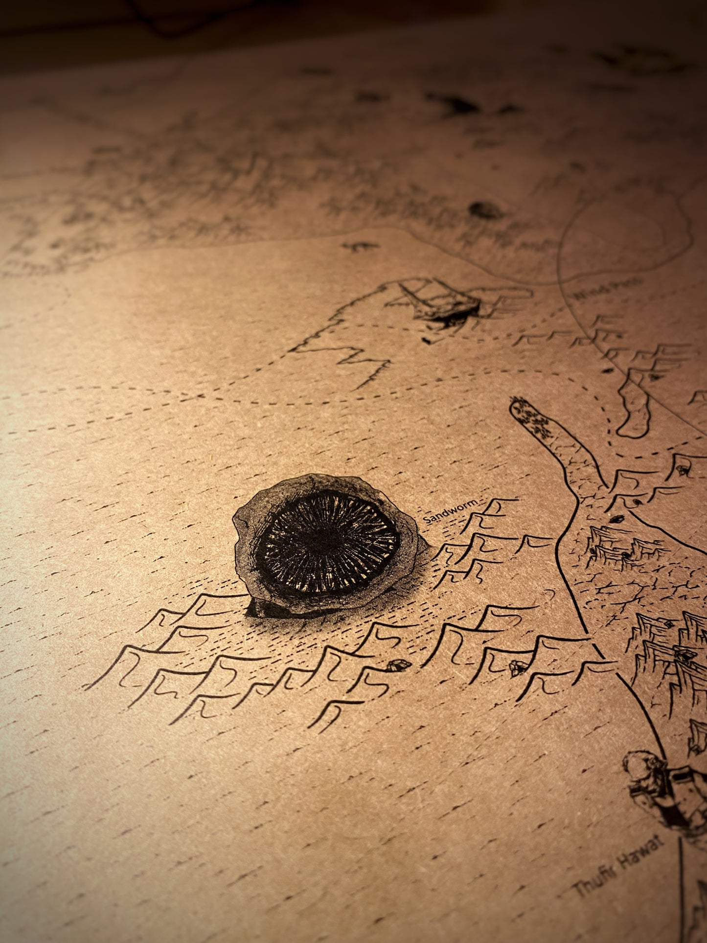 The Planet of Arrakis, Frank Herbert's Dune Universe Map