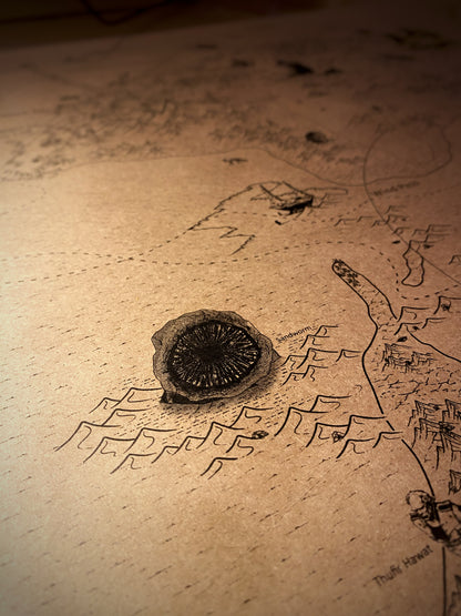 The Planet of Arrakis, Frank Herbert's Dune Universe Map